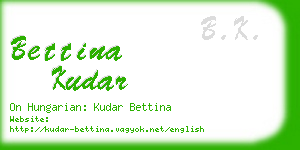 bettina kudar business card